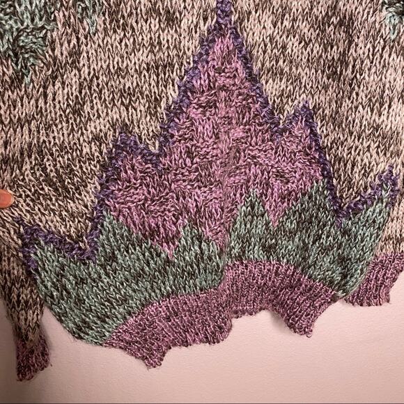 Numbers Oversized Purple and Gray Sweater Large - Picture 4 of 10